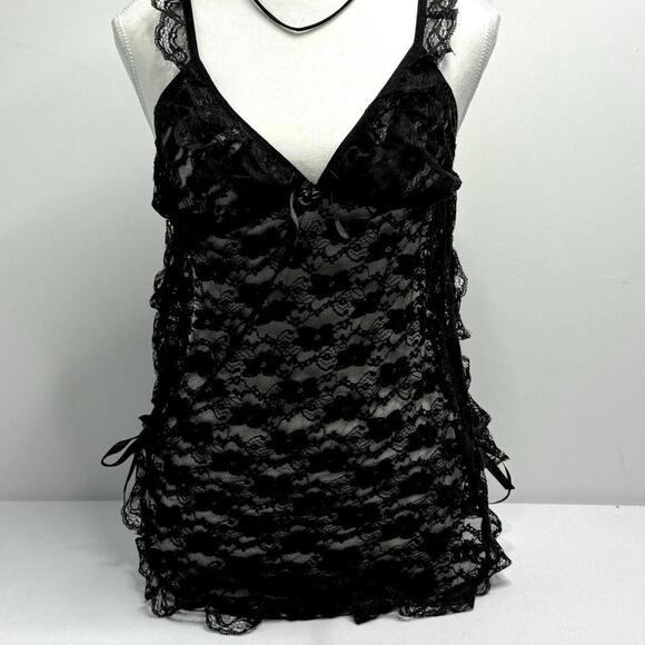 PLAYBOY Tops - PlayBoy Vintage Women’s Laced Sheer Cami Size Small